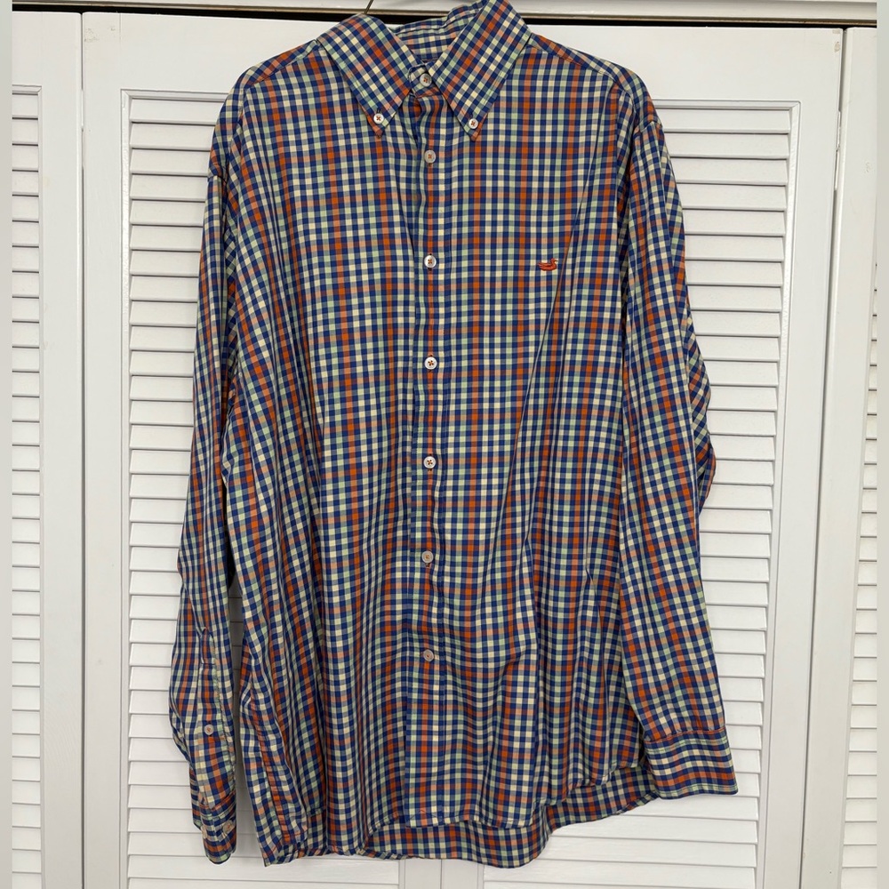 Men’s Southern Marsh Button Blue Down Shirt